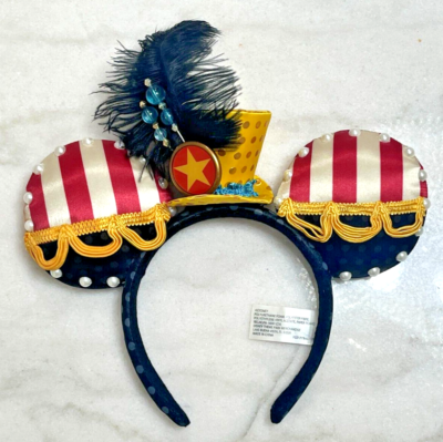 Vintage Disney Mickey Mouse Ears Band Director Headband Feather Pearls Disney‎ Vintage Disney Mickey Mouse Ears Band Director Headband  main image 3