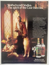 Wolfschmidt Genuine Vodka The Spirit of the Czar Vintage 1980 Print Ad