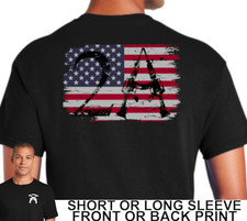 2nd Second Amendment 2A Patriotic American Flag Freedom Gun Rights Mens T Shirt