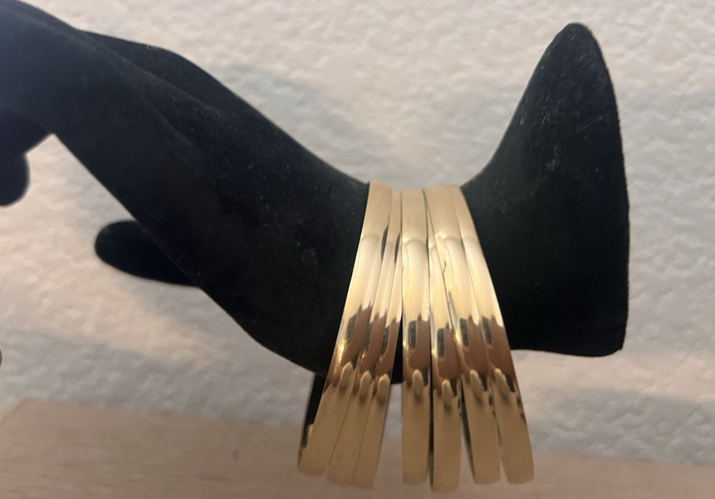 14k Solid Yellow Gold Bangle Bracelet - image 2