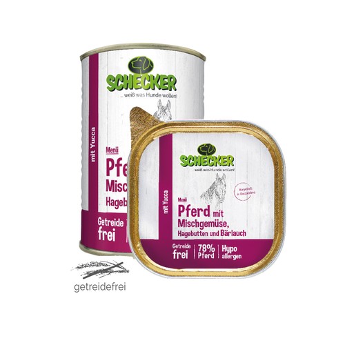 Schecker Nasssfutter - 78% Pferd mit Mischgemüse - getreidefrei - 12 x 410g - Bild 5 von 5