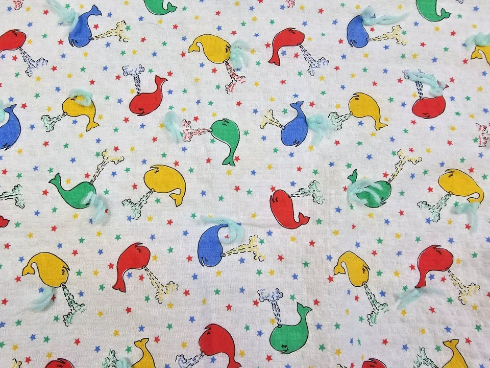 Manta de bebé reversible de colección para bebé ballenas edredón casero verde mar Foto 3 de 4