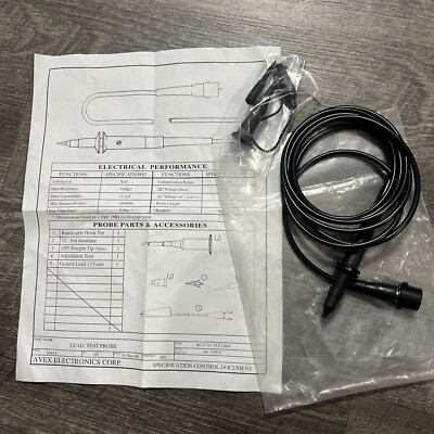 AVEX Electronics Corp Lead Test Probe w/ Hook Tip AV-5383C