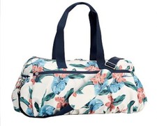 Roxy X Pottery Barn Teen Floral Duffle Bag Sun Soaked Zipped Beach Bag W/pockets