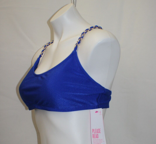Lilly Pulitzer Sharona Bikini Top Blue Grotto Style #010226 Swimwear Sz 12 NWT - Picture 2 of 7
