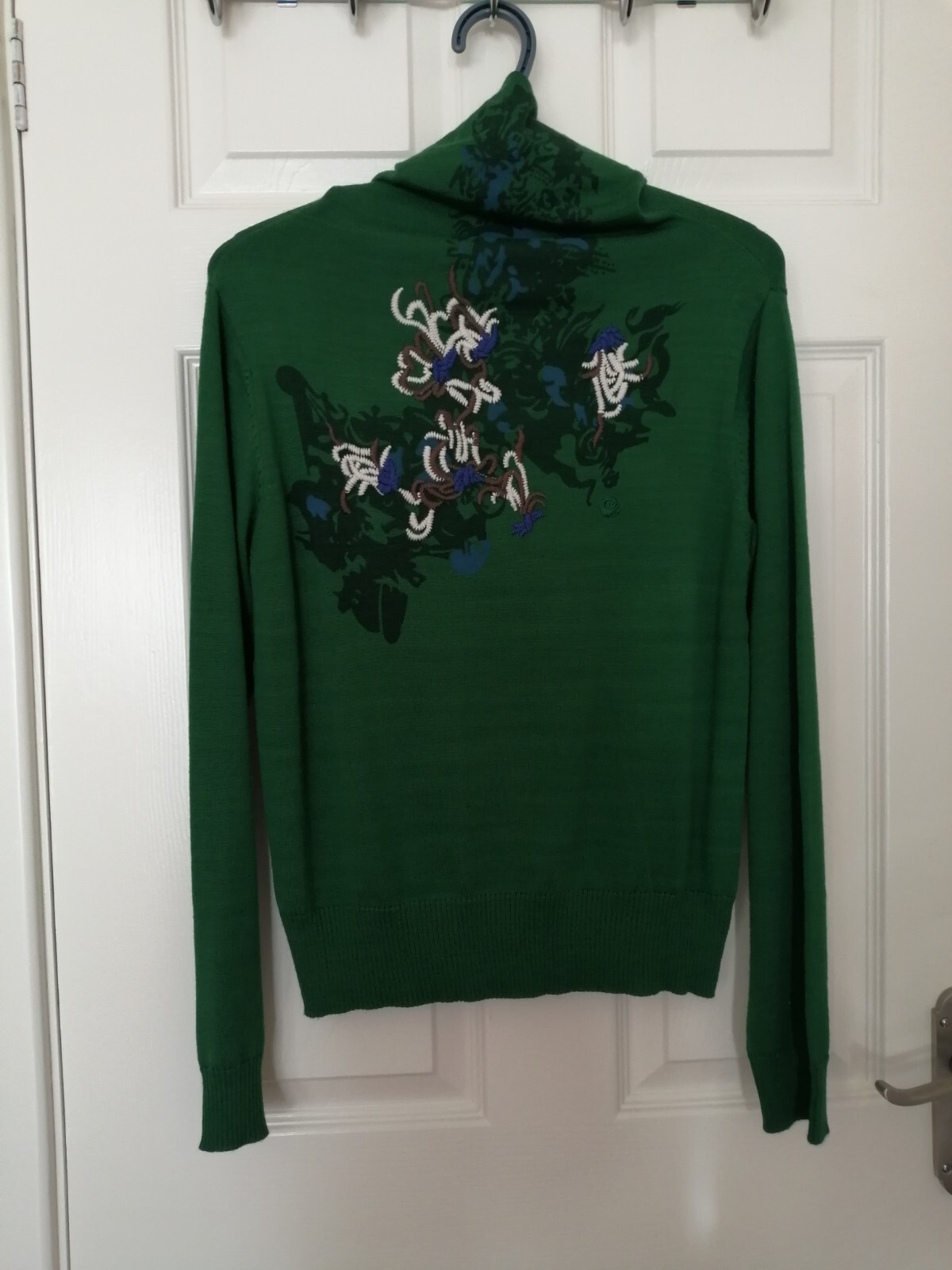 Ladies Dark Green Cardigan size 10 eBay
