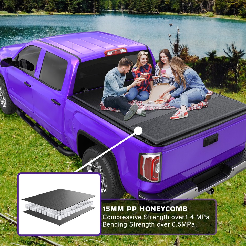 5.5FT 3Fold Hard Truck Bed Tonneau Cover For 1524 Ford F150 Cover