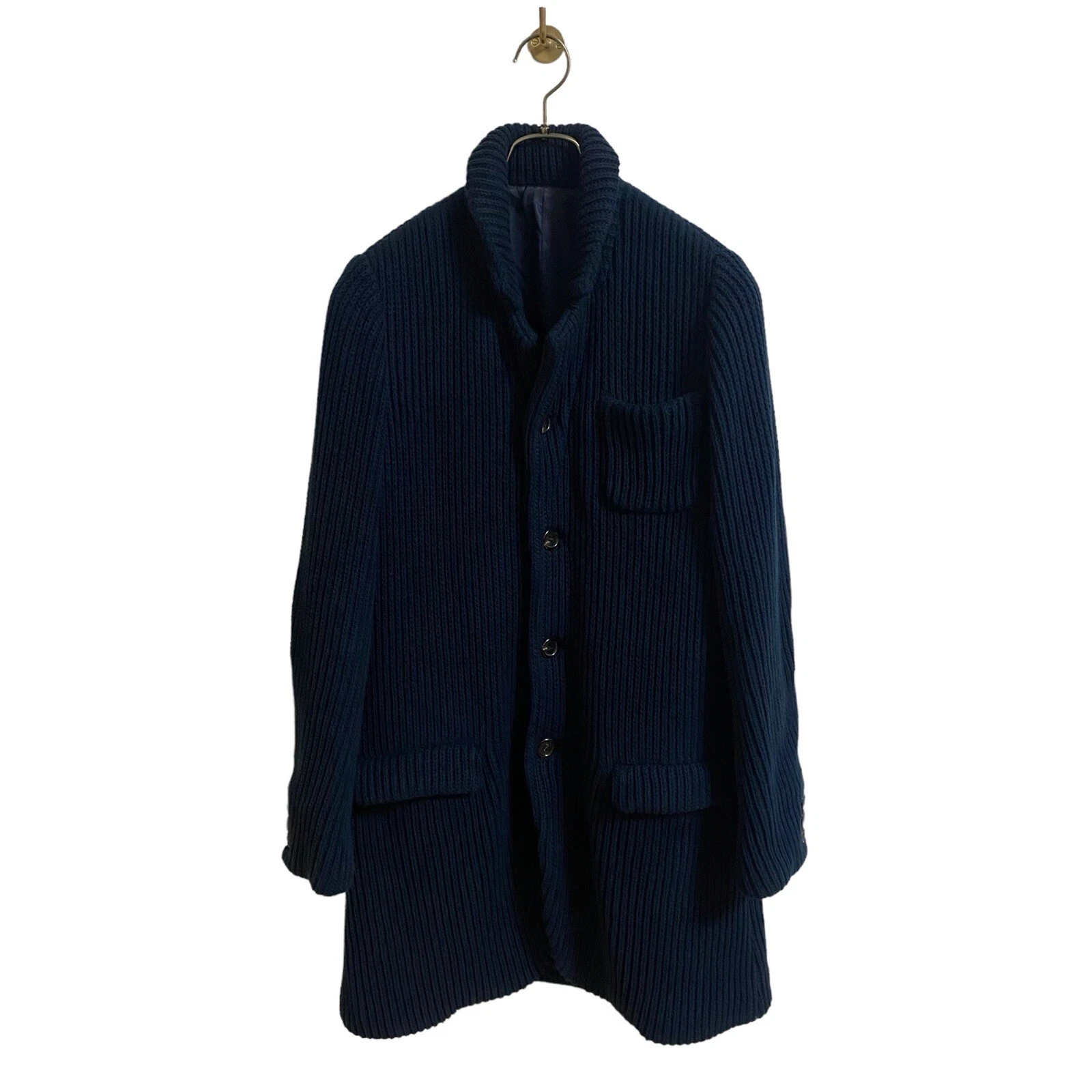 UNDERCOVER SOTTO COPERTURA JUN TAKAHASHI 2017ss Cappotto a Maglia Jaket Navy Taglia:2 FATTO IN GIAPPONESE UCS4302