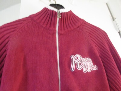 Woman's Roca Wear Burgundy Zippered Sweater Size X L
