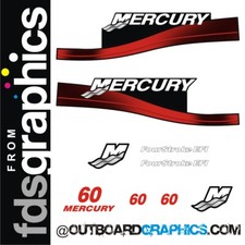 Kit decalcomanie/adesivi fuoribordo EFI quattro tempi Mercury 60hp