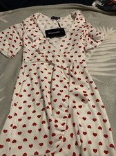 Pretty Little Thing Heart Dress - Size 8 Clueless Preppy