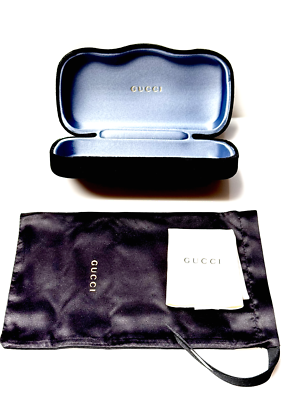 Gucci Sunglasses Eyeglasses Hard Case Black Velvet Clamshell