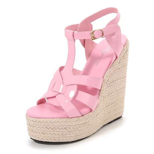 Sandales Femme à Plateforme 14 Cm - Noir, Style Élégant, Cuir Artificiel - Pointures 34 à 40
