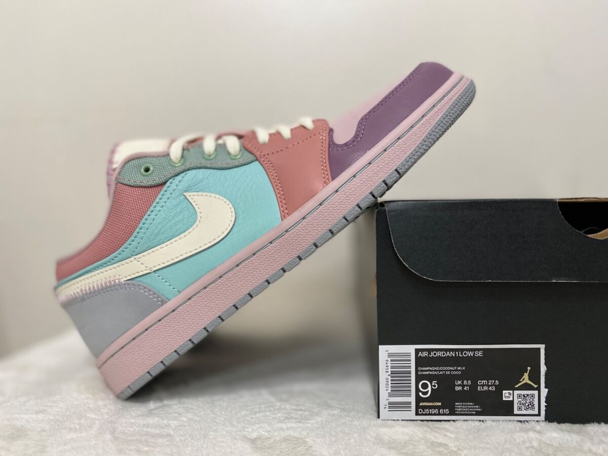 Nike Air Jordan 1 Low SE EASTER PASTEL Champagne Multi (9.5, 11 Men’s)DJ5196-615