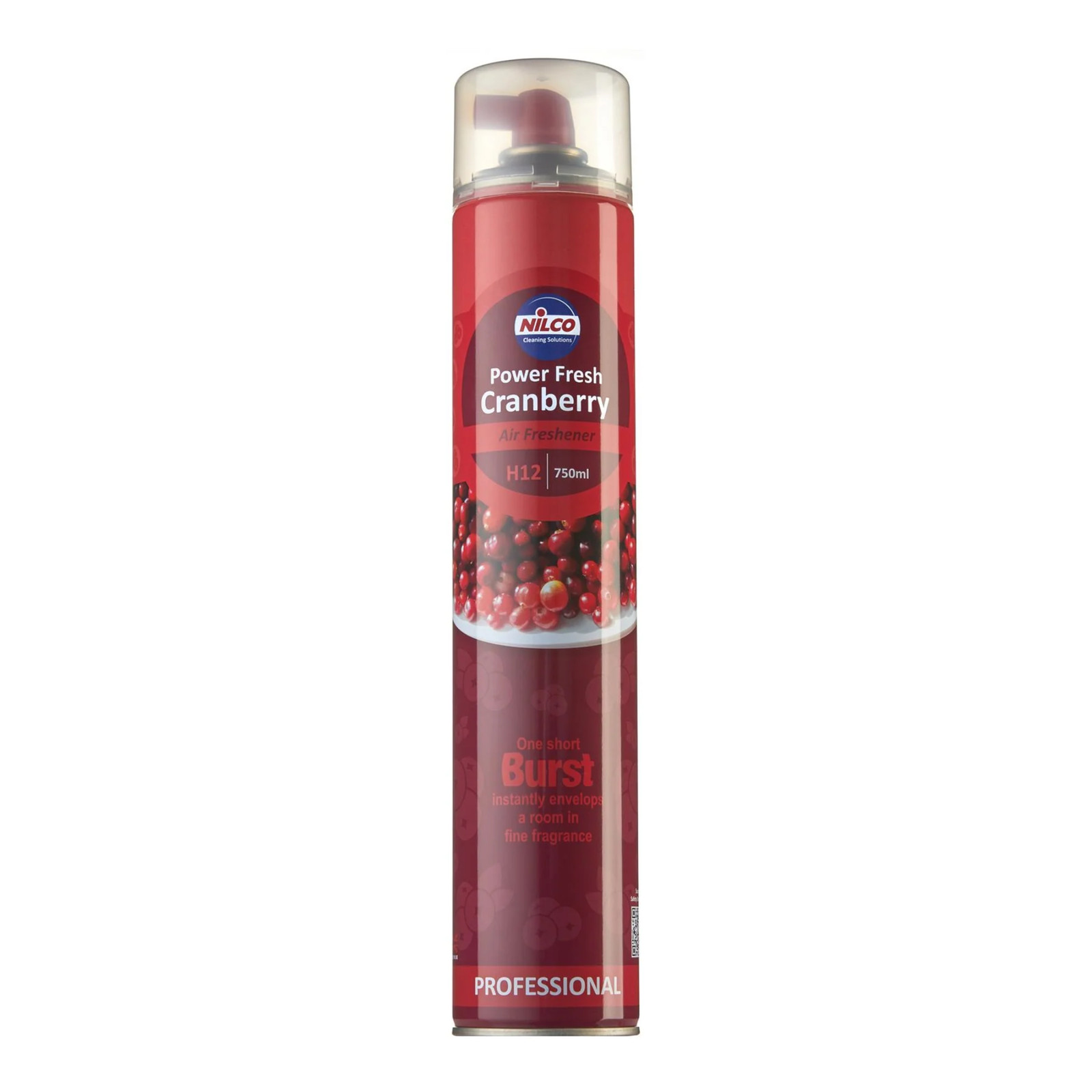 Nilco Powerfresh Cranberry Air Freshener 750ml H12 Burst Spray Odours Fragrance