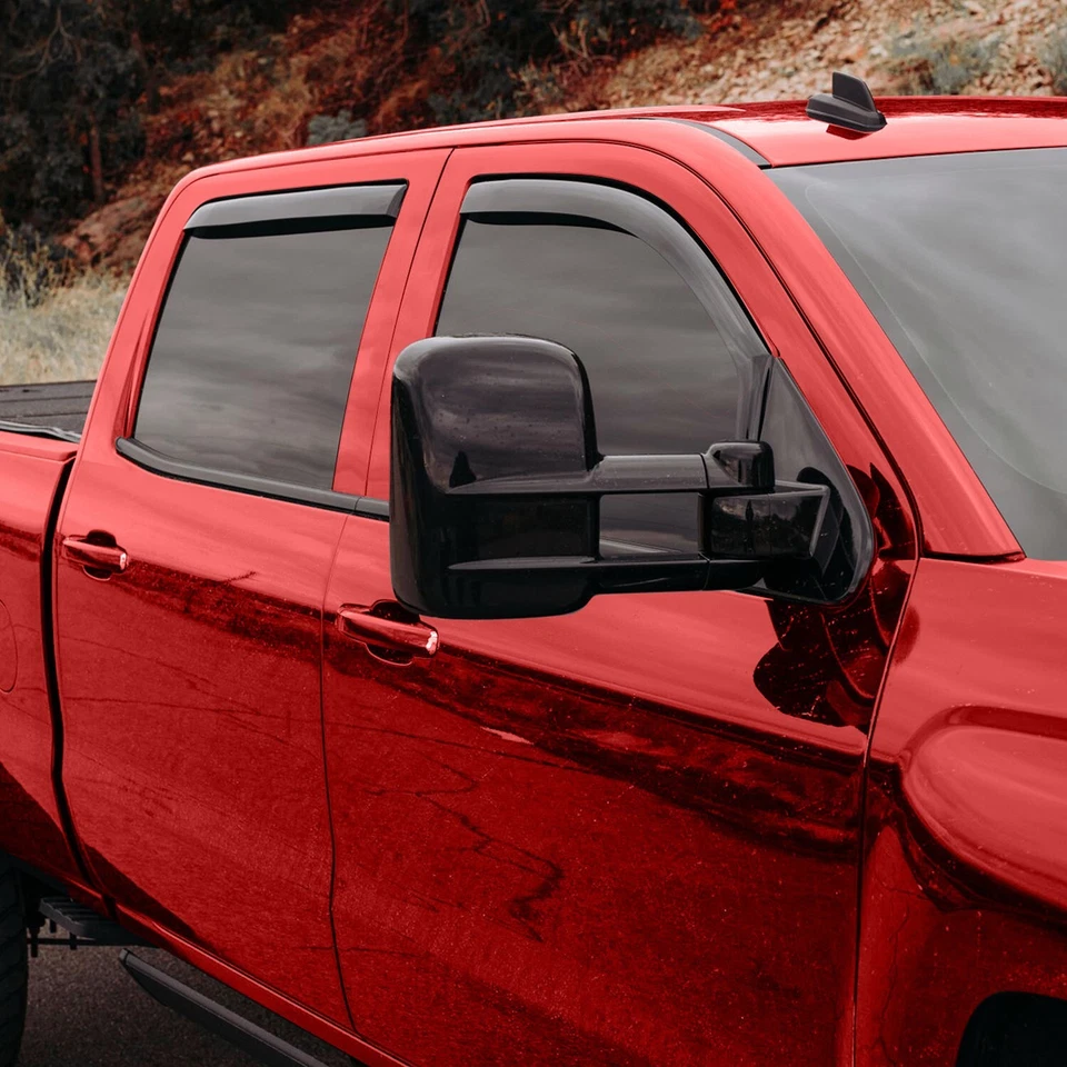 Protectores de lluvia viseras de ventilación pantalla para Chevy Silv 15-19. Doble cabina 2500HD/3500HD Foto 3 de 4