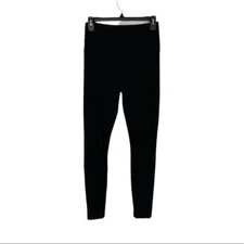 Lysse Small Black High Rise Control Top Stretch Ponte Leggings Made In USA