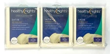 Healthy Nights Satin Pillow Protector 300 Thread King 20" x 36" Ivory Set of 3