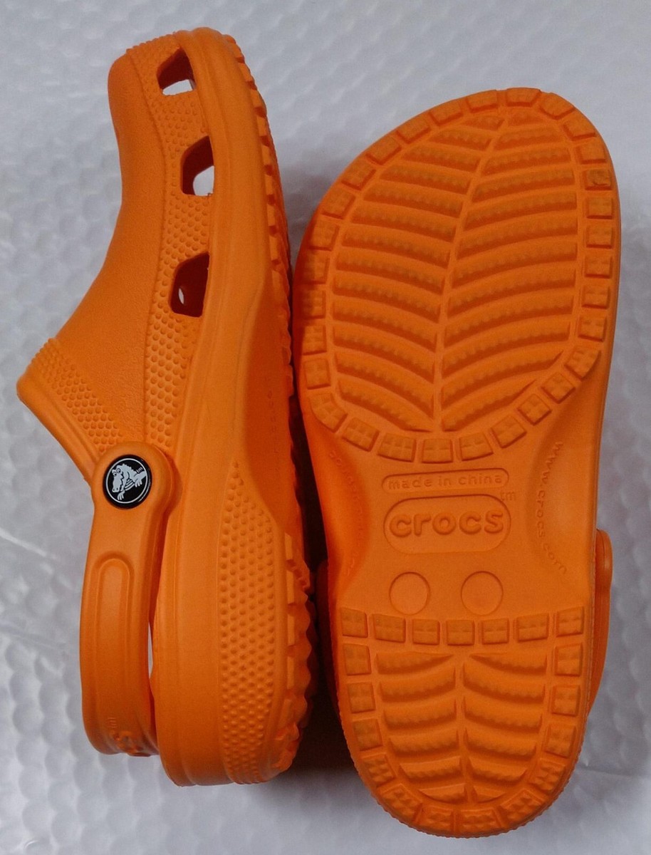 Crocs Classic Iconic Comfort Clog Sandals Men's | Orange Crocs Classic Iconic Comfort Clog Sandals Men's | Orange