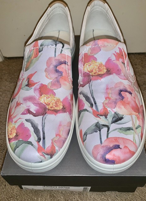 ecco floral shoes