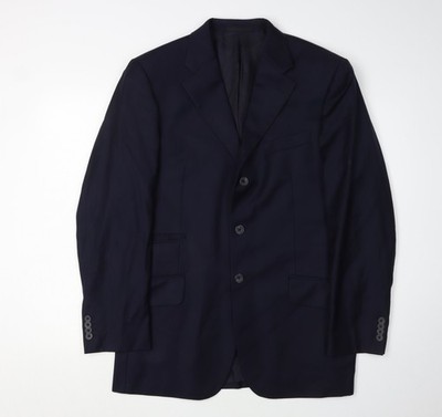 Blazer Herren 40 Brustumfang Regular T.M.Lewin Blau Drei-Knöpfe
