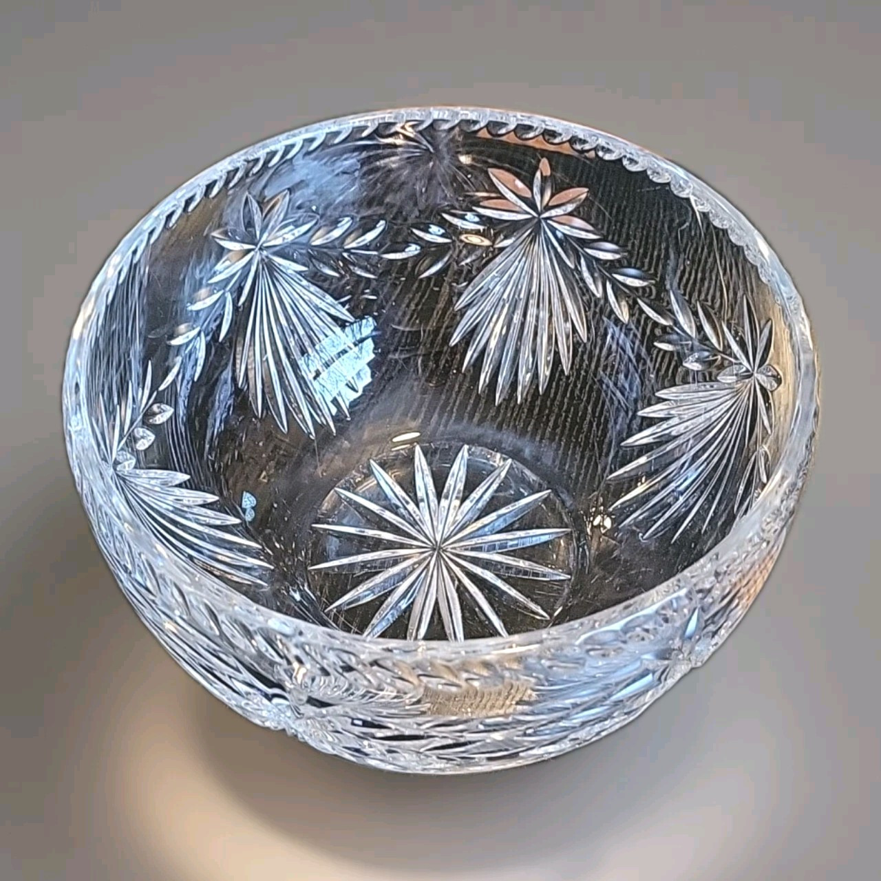 Vintage Polish Heavy Crystal Bowl 8