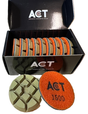 3'' 1500 Grit Resin Diamond Polishing Pads   Concrete (Set-9)