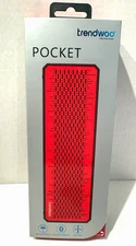 Brand New Red Trendwoo Pocket Wireless Speaker Bluetooth & AUX Waterproof w/DEMO