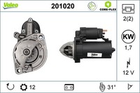 Anlasser Starter Valeo CORE-FLEX 201020 12V FüR Mercedes Sprinter B906 Klasse