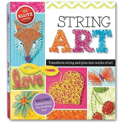 Multicolored String Art Craft Kit For Kids 6 Designs 500 Pins 80 Yards String