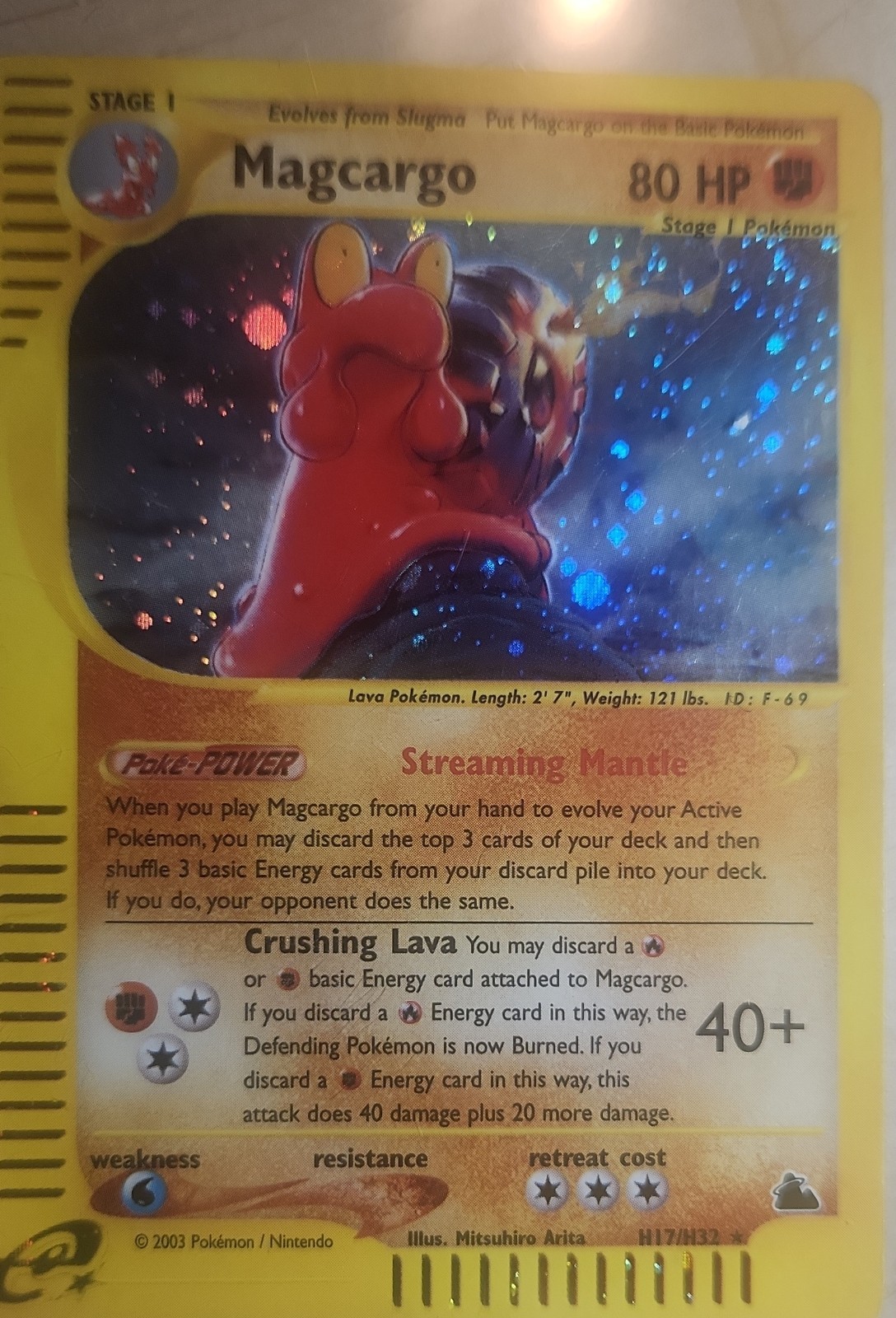 Magcargo H17/H32 Skyridge Holo Ultra Rare VINTAGE 2003 Unique Holo
