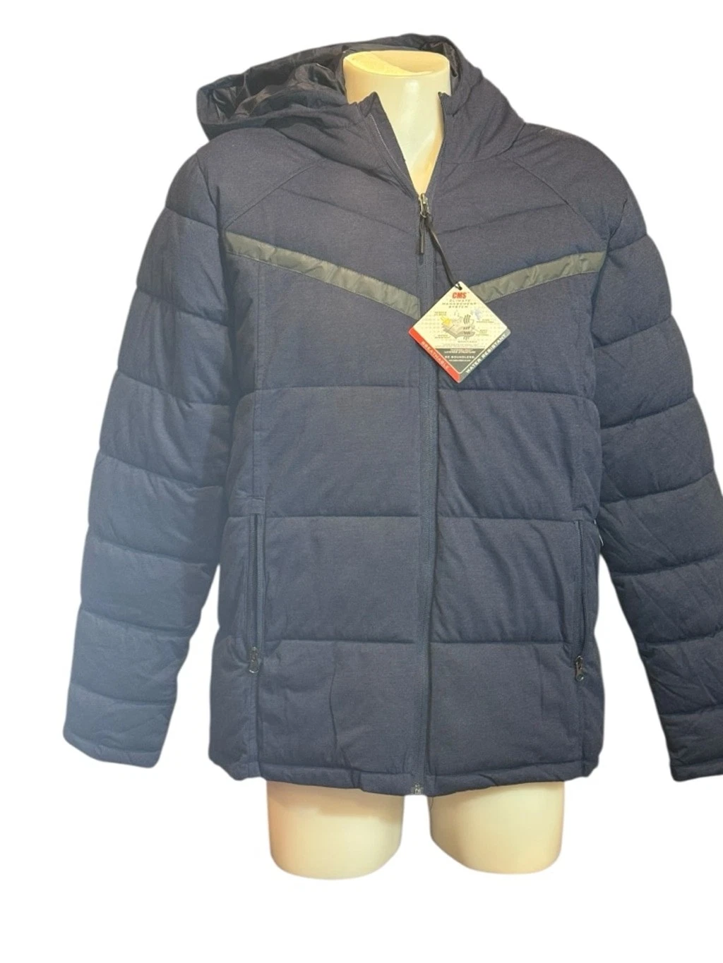 Men's Be Boundless Navy insulated Puffer Jacket Size L hooded