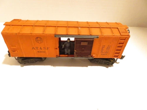 LIONEL POST-WAR TRAINS 6454 SANTA FE OPERATING BXCAR- 027- FAIR- M57A