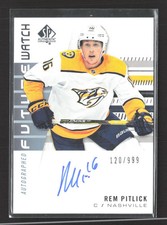 2020 Upper Deck SP Authentic Future Watch Rem Pitlick #174 Auto /999