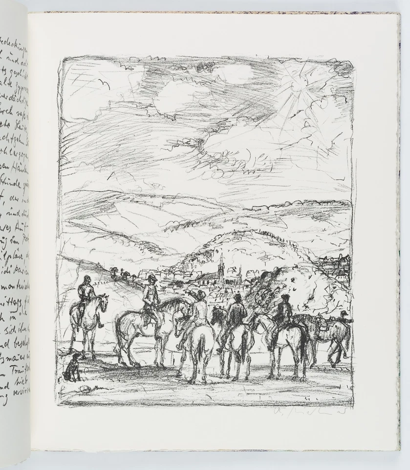 R. KIRCHNER (1940-2009), Hofmannsthal: Reitergeschichte, 1977, Lith. Expression - Bild 4 von 4