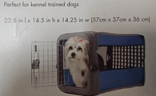 Small Pet Kennel Dog Cat Small Animal Blue Popup 22x14x14 25lbs