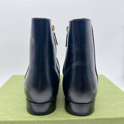 Gucci Horsebit Ankle Boots 757766 Black Leather Mens UK 7 US 7.5 $1790 - NEW Authentic Men main image 3