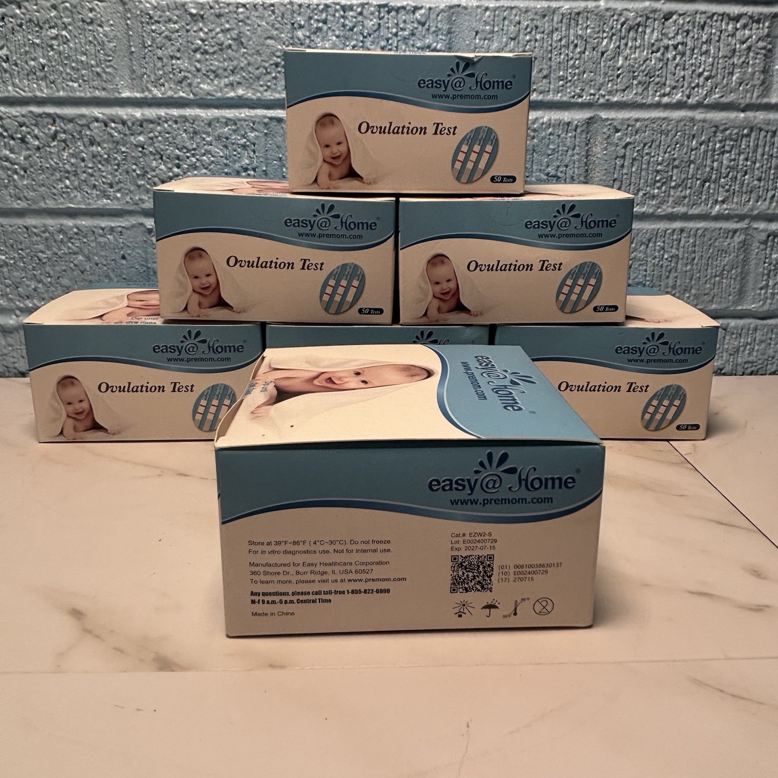 Easy@Home LH Ovulation Test 50 Strips - Women Fertility Exp 07/27 NEW