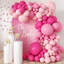 Pink Balloon Garland Arch Kit, 155 Pcs Different Shades of Pink Balloons for ...