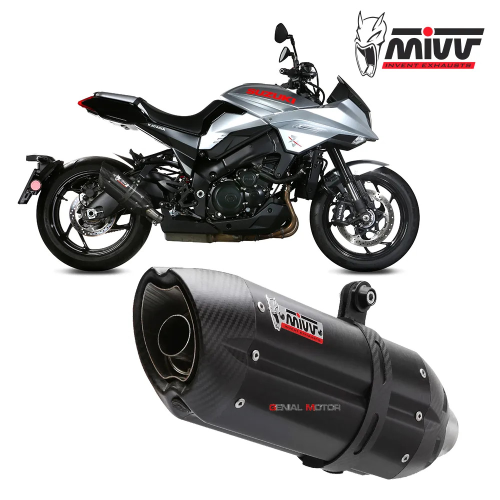 Mivv Exhaust Muffler Suono Black Inox kat SUZUKI GSX-S 1000 KATANA 2019 2024