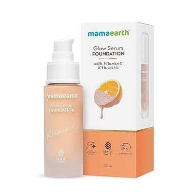 Mamaearth Glow Serum Matte Liquid Foundation Medium Coverage For All Skin Types
