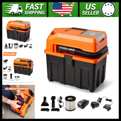 Armor All 2.5-Gallon 20V Cordless Wet Dry Vacuum with Battery
