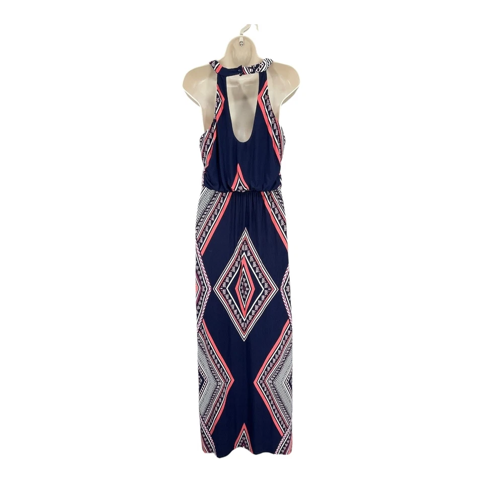 Maxi Vestido Trixxi Boho Mujer Geométrico Verano Preppy Vacaciones Resort Playa Talla S Foto 2 de 4