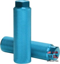2 Pcs Blue Bike Pegs Aluminum Alloy Anti-Skid Lead Foot Bicycle Pegs BMX Pegs
