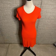 Elodie Ribbed Short Sleeve Bodycon TShirt Dress Size Small