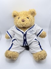 Vintage 1997 Build A Bear Workshop Plush Teddy With Retired Baseball Uniform Set