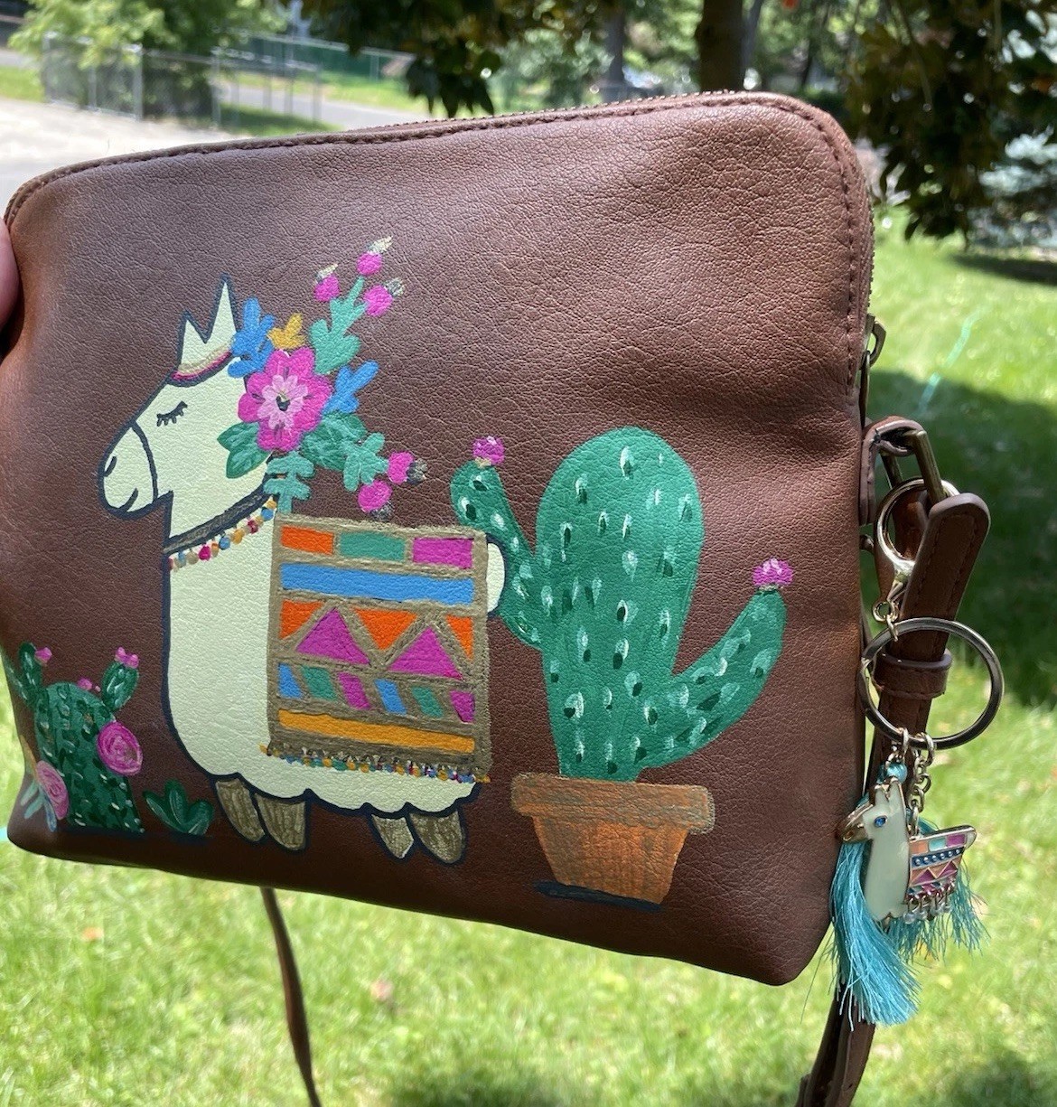 Upcycled Hand Painted Universal Thread Crossbody … - image 4