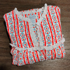 Lanz of Salzburg Tyrolean Flannel Nightgown Size L Storybook Cottagecore Folk