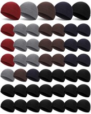 48 Pcs Winter Beanies Bulk Unisex Warm Skull Cap Elastic Knitted Beanie Hats ...