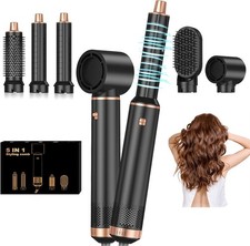 5 in 1 Hair Dryer Brush Set, Air Curler Wrap Styler Blow Black